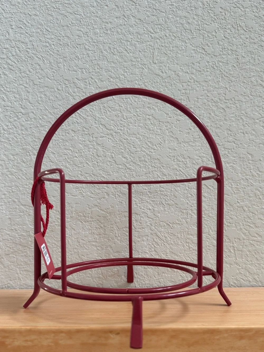 New! Crate&Barrel Appetizer Plate Stand in Red - Picture 2 of 2